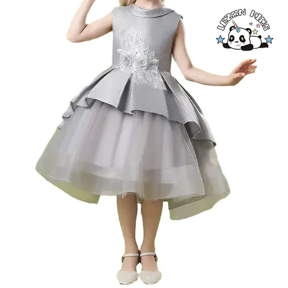 LEZONKIDS - Girls Pink Sequin Dress Feather Flying Sleeves Party Dress Evening Party Princess Dress for Women